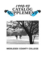1992 - 1993 Course Catalog Supplement