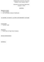 Board Of Trustees Meeting Agenda October 2018