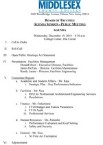 Board Of Trustees Meeting Agenda December 2018