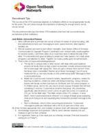 Recruitment Tips