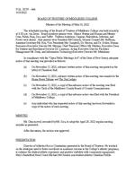 Board of Trustees Annual Meeting Minutes May 2022