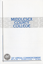 2001 Commencement Program : 34th Annual Commencement