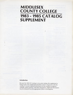 1983 - 1985 Course Catalog Supplement