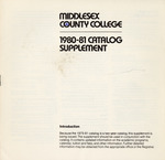 1980 - 1981 Course Catalog Supplement