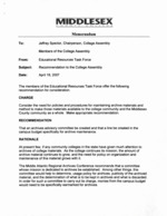 Memorandum Educational Resources Task Force